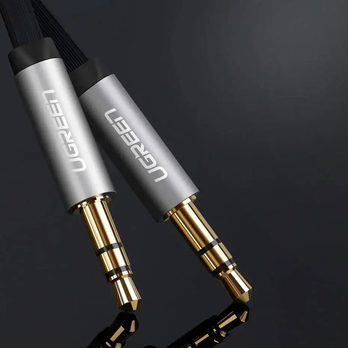 Ugreen flat cable AUX audio cable 3.5 mm mini jack 5m silver (10729) - Audio cables<<<HurtelXML