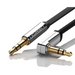 Ugreen flat cable AUX audio cable 3.5 mm mini jack 5m silver (10729) - Audio cables<<<HurtelXML