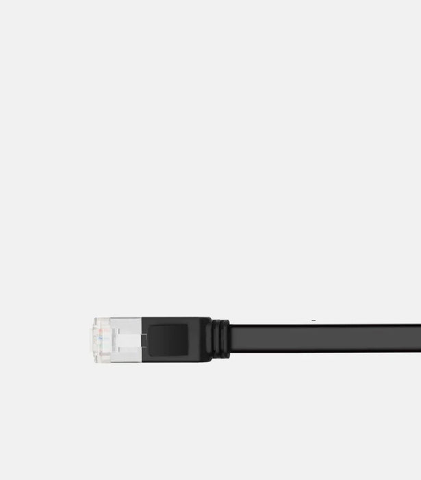 Ugreen Flat Cable Internet Network Cable Ethernet Patchcord RJ45 Cat 6 UTP 1000Mbps 5m Black (NW101 50187) - Network