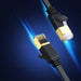 Ugreen Flat Cable Internet Network Cable Ethernet Patchcord RJ45 Cat 7 STP LAN 10 Gbps 3m Black (NW106 11262) - Network