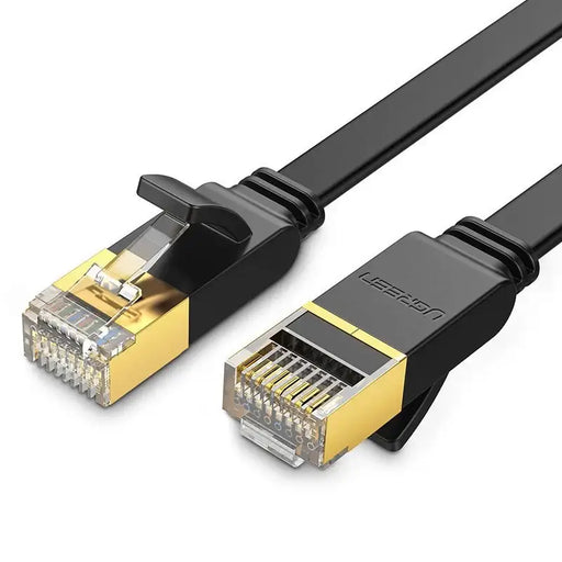 Ugreen Flat Cable Internet Network Cable Ethernet Patchcord RJ45 Cat 7 STP LAN 10 Gbps 3m Black (NW106 11262) - Network