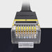 Ugreen Flat Cable Internet Network Cable Ethernet Patchcord RJ45 Cat 7 STP LAN 10 Gbps 3m Black (NW106 11262) - Network