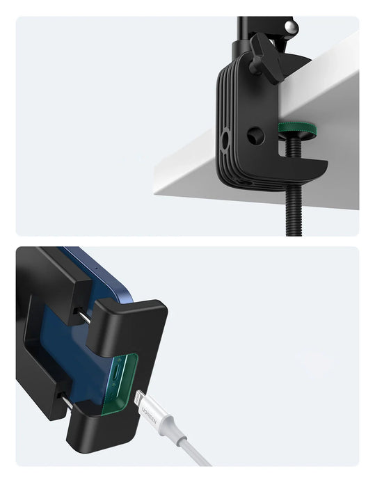 Ugreen Folding Arm Desk Table Tripod Holder for Phone Tablet Black/Grey (50394) - Cell phone