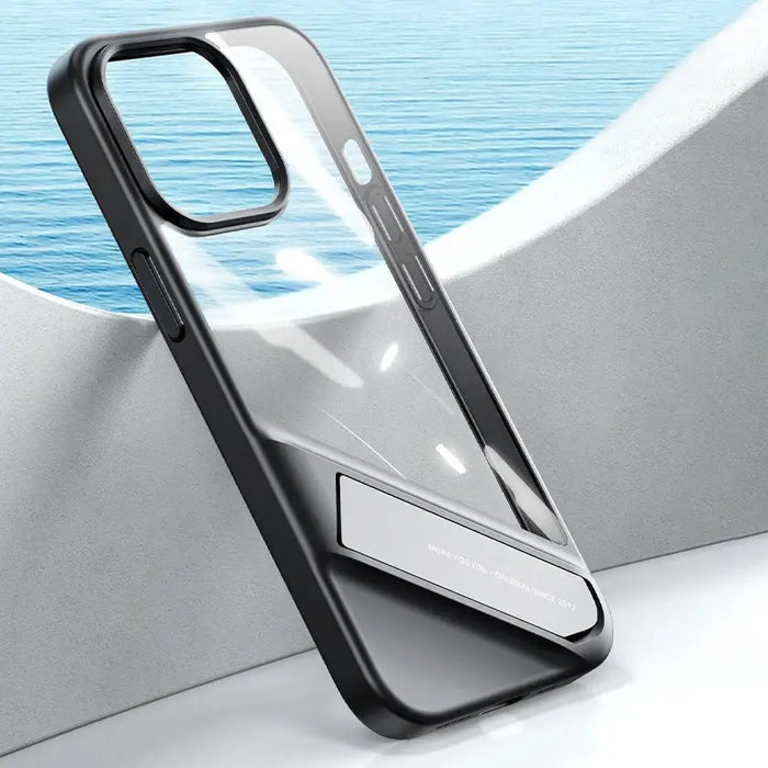 Ugreen Fusion Kickstand Case iPhone 13 Hard Cover with Gel Frame and Stand black (90152) - Cell phone cases