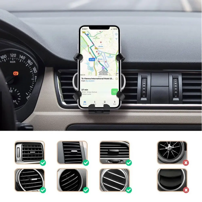 Ugreen gravity car phone holder black (80539) - Cell phone holders<<<HurtelXML
