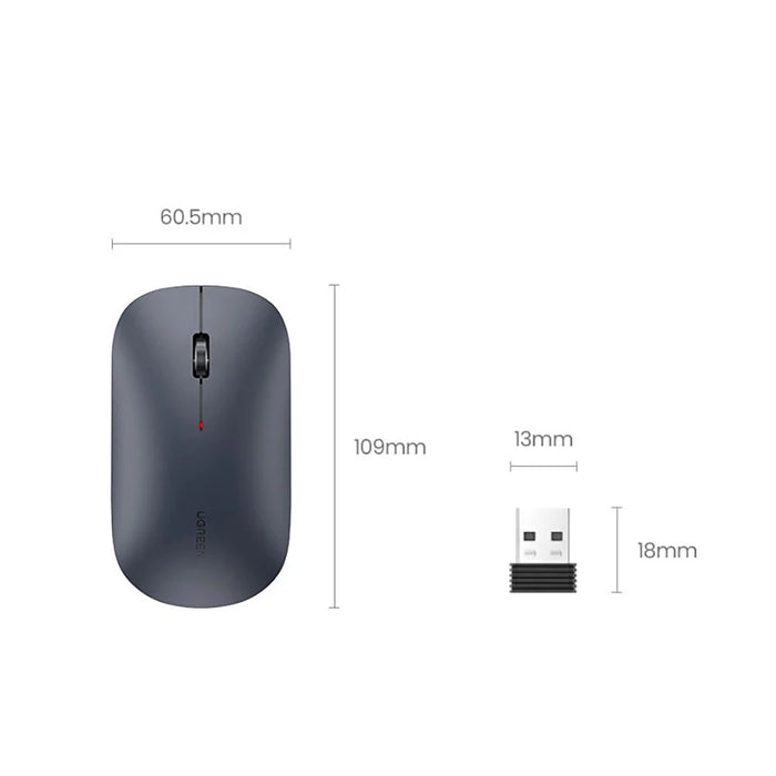 Ugreen handy wireless mouse USB gray (MU001) - Other office accessories<<<HurtelXML
