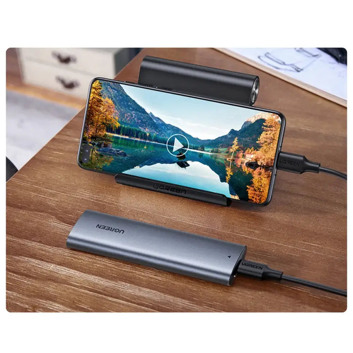 Ugreen Hard Drive Bay M.2 B-Key SATA 3.0 5Gbps Gray + USB Type C Cable (CM400) - Disk adapters<<<HurtelXML