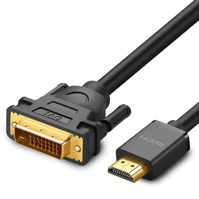 Ugreen HD106 DVI 24 + 1 pin / HDMI FHD 60Hz cable 1.5m - black (11150) - Video cables<<<HurtelXML&&&Адаптери<<<Компютър