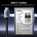 Ugreen HD171 25911 cable with HDMI 2.1 8K connectors certified 3 m - gray - Video cables<<<HurtelXML