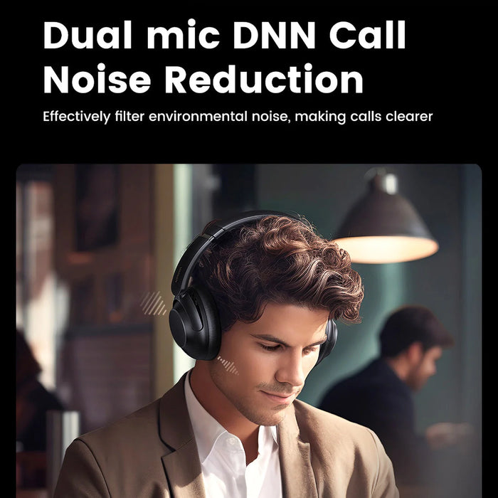 Ugreen HP202 HiTune Max5 on-ear wireless headphones with hybrid ANC noise reduction - black - Headphones