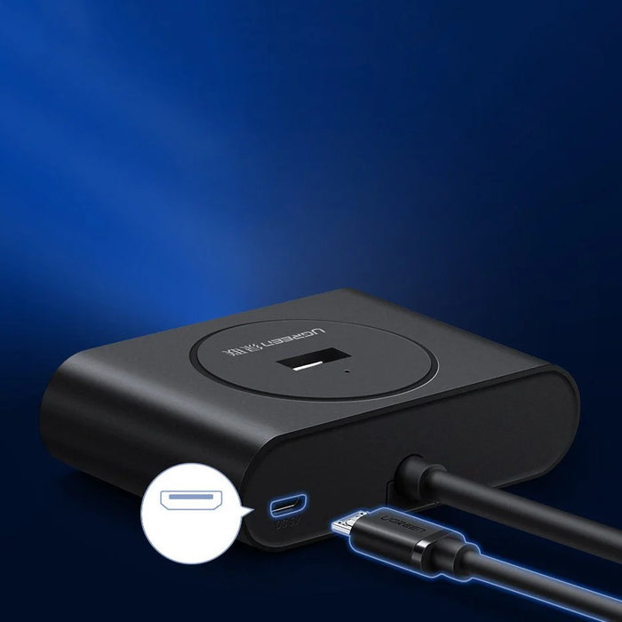 Ugreen HUB 4x USB 3.2 Gen 1 (0.5 m cable) black (20290) - USB hubs<<<HurtelXML