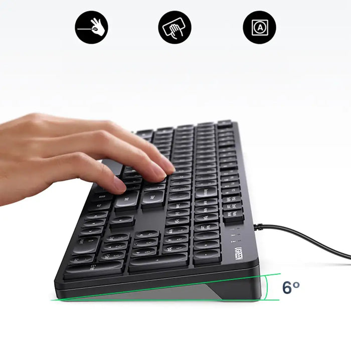 Ugreen KU004 90875 keyboard wired 1.5 m for Windows / MacOS - black - Other office accessories<<<HurtelXML