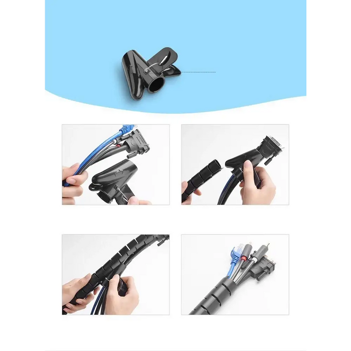 Ugreen LP121 30819 cover cable organizer 3m - black - Cable organizers<<<HurtelXML