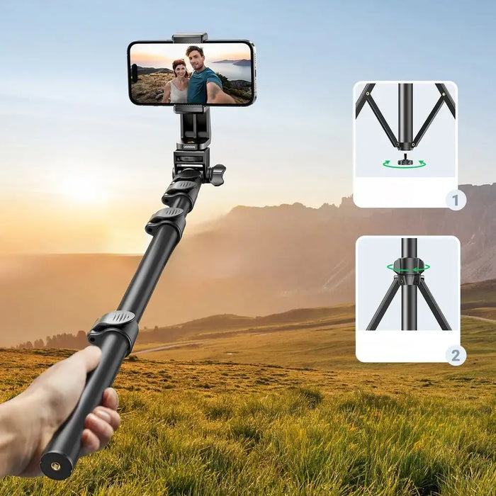 Ugreen LP680 selfie stick with stand and Bluetooth remote control 1.8m - black - Photo accessories<<<HurtelXML