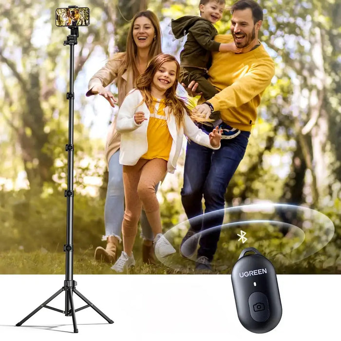 Ugreen LP680 selfie stick with stand and Bluetooth remote control 1.8m - black - Photo accessories<<<HurtelXML
