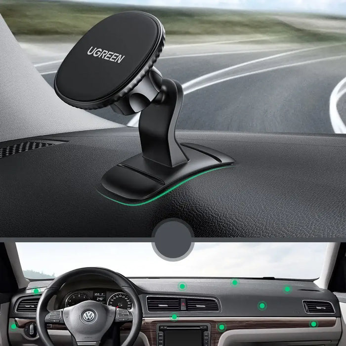 Ugreen Magnetic Car Phone Holder Self-Adhesive for Dashboard Black (LP292) - Cell phone holders<<<HurtelXML&&&Стойки за