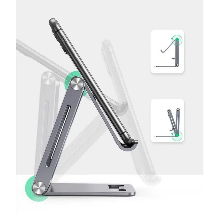 Ugreen metal aluminum folding phone holder tablet gray (LP263 80708) - Cell phone holders<<<HurtelXML&&&Notebooks