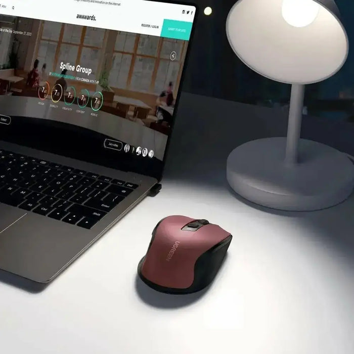 Ugreen MU006 wireless optical mouse USB 2.4GHz / Bluetooth 5.0 4000 DPI - red - Other office accessories<<<HurtelXML
