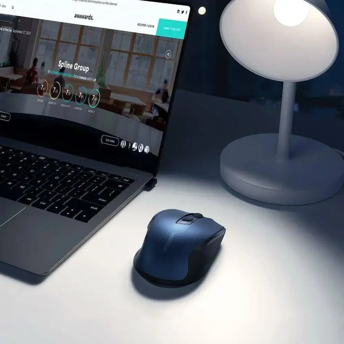Ugreen MU006 Wireless Optical Mouse USB 2.4GHz / Bluetooth 5.0 4000 DPI - Blue - Other office accessories<<<HurtelXML