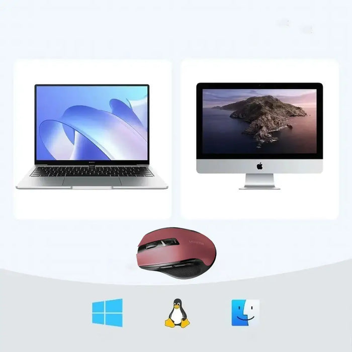 Ugreen MU006 wireless optical mouse USB 2.4GHz / Bluetooth 5.0 4000 DPI - red - Other office accessories<<<HurtelXML
