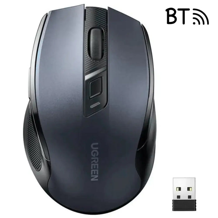 Ugreen MU006 wireless optical mouse USB 2.4GHz / Bluetooth 5.0 4000 DPI - black - Other office accessories<<<HurtelXML