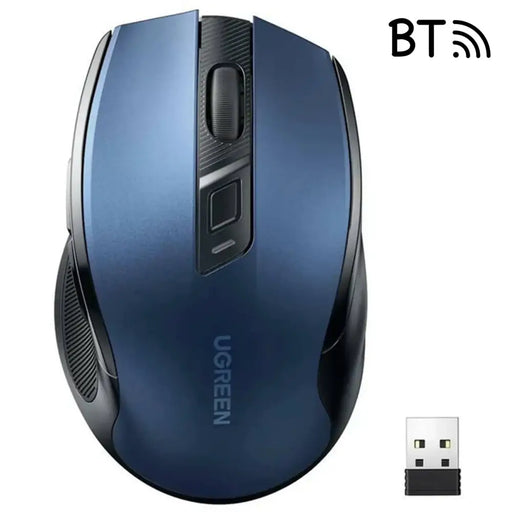Ugreen MU006 Wireless Optical Mouse USB 2.4GHz / Bluetooth 5.0 4000 DPI - Blue - Other office accessories<<<HurtelXML