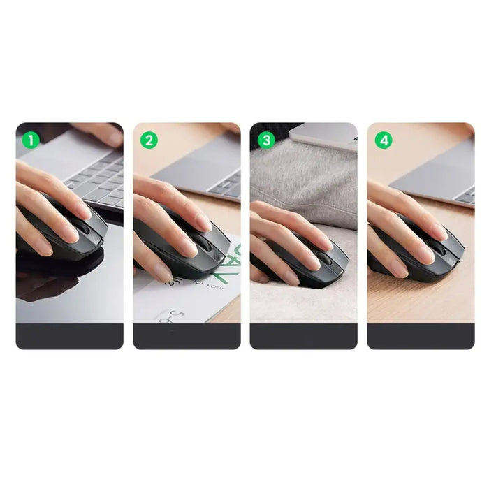 Ugreen MU006 wireless optical mouse USB 2.4GHz / Bluetooth 5.0 4000 DPI - black - Other office accessories<<<HurtelXML