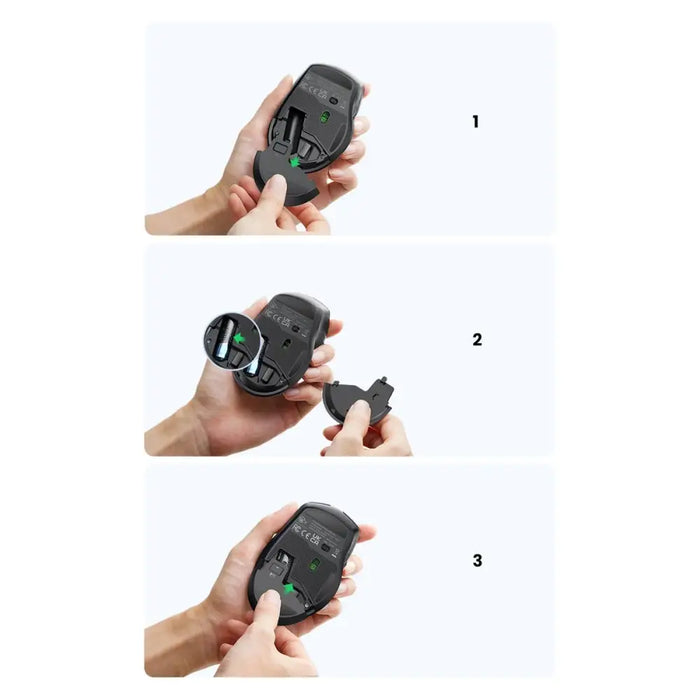 Ugreen MU006 Wireless USB 2.4GHz 4000 DPI Optical Mouse - Black - Other office