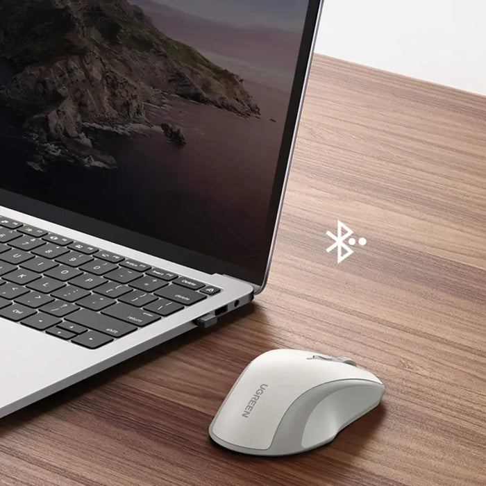 Ugreen MU101 ergonomic wireless mouse Bluetooth / 2.4 GHz - white - Other office accessories<<<HurtelXML