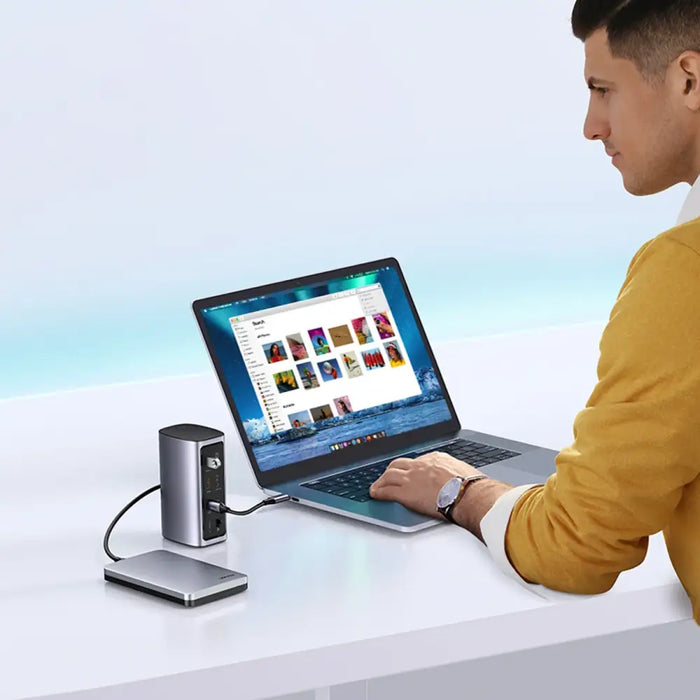 Ugreen Multifunction HUB 12in1 USB C USB HDMI DP RJ45 AUX SD TF gray (CM555) - USB hubs<<<HurtelXML