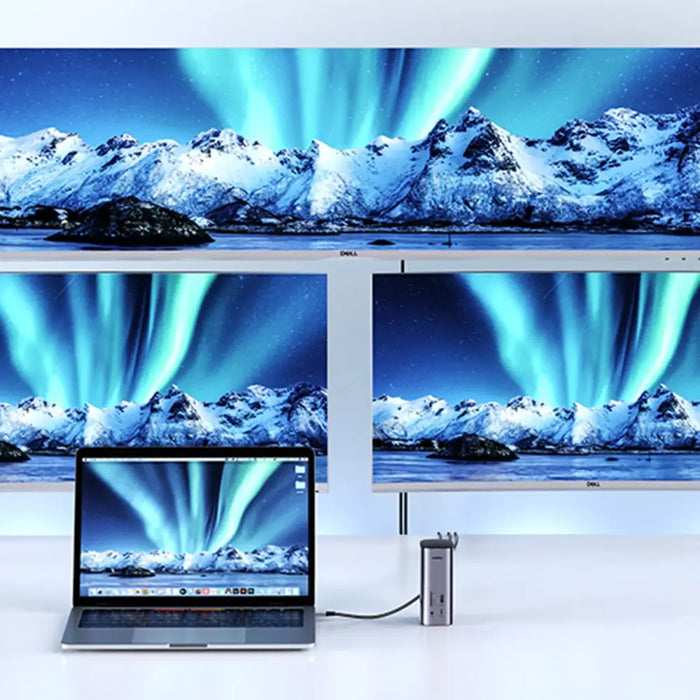 Ugreen Multifunction HUB 12in1 USB C USB HDMI DP RJ45 AUX SD TF gray (CM555) - USB hubs<<<HurtelXML