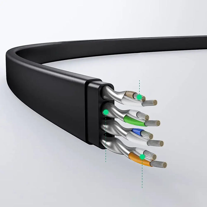 Ugreen NW102 50178 flat LAN Ethernet cable Cat. 6 10m - black - Network cables<<<HurtelXML