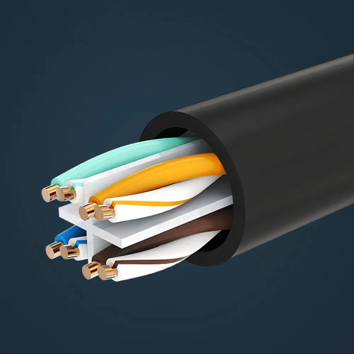 Ugreen NW112 11279 Ethernet Network Cable RJ45 (female) - RJ45 (male) F/UTP Cat. 6 1 Gbps 1m - black - Network