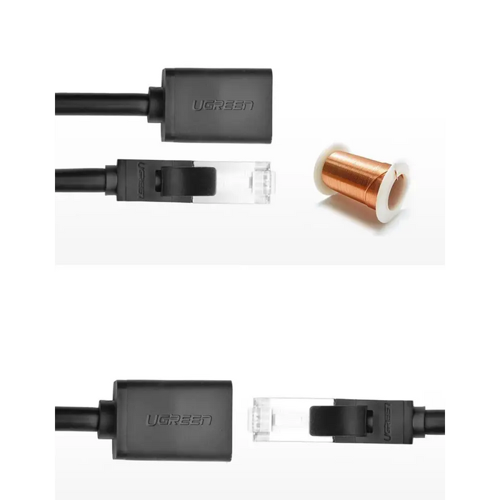 Ugreen NW112 11281 Network Ethernet Cable RJ45 (Female) - RJ45 (Male) F/UTP Cat. 6 1 Gbps 2m - black - Network
