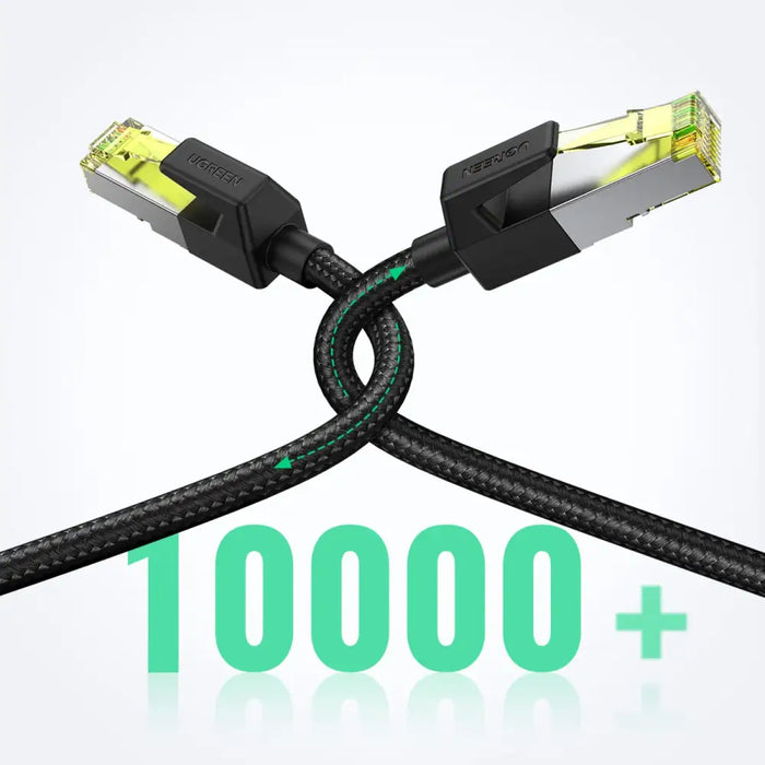 Ugreen NW150 80421 Ethernet RJ45 Cat 7 10Gbps Cable 1m - Black - Network cables<<<HurtelXML