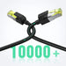 Ugreen NW150 80423 Ethernet RJ45 Cat 7 10Gbps Cable 2m - Black - Network cables<<<HurtelXML