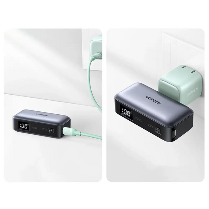 Ugreen PB503 5000mAh powerbank with USB-C port and integrated USB-C connector - gray - Powerbanks<<<HurtelXML