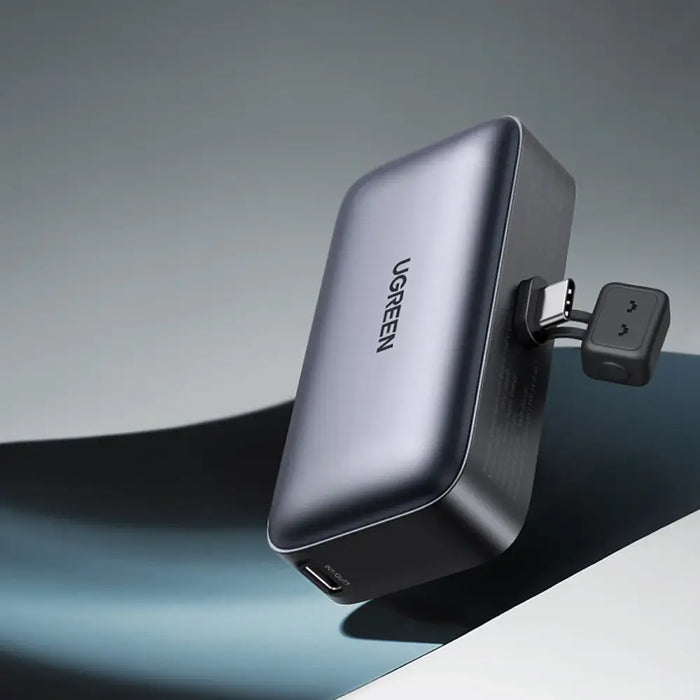 Ugreen PB503 5000mAh powerbank with USB-C port and integrated USB-C connector - gray - Powerbanks<<<HurtelXML