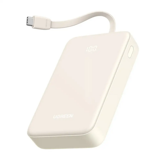 Ugreen PB505 Powerbank 20000mAh 22.5W USB-C USB-A Built-in USB-C Cable - White - Powerbanks<<<HurtelXML&&&Външни