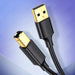 Ugreen printer cable USB-A - USB-B 480Mb/s 5m black (US135) - Cell phone cables<<<HurtelXML