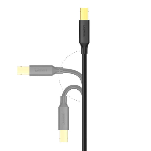Ugreen printer cable USB-A - USB-B 480Mb/s 5m black (US135) - Cell phone cables<<<HurtelXML