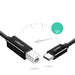 Ugreen printer cable USB-C - USB-B 480Mb/s 2m black (US241) - Cell phone cables<<<HurtelXML&&&USB