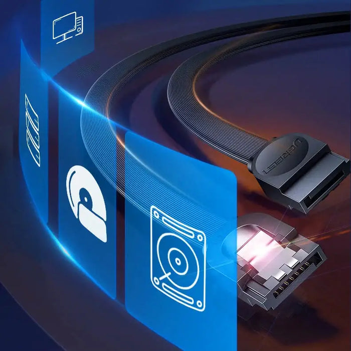 Ugreen SATA 3.0 cable 0.5m black (US217) - Cell phone cables<<<HurtelXML