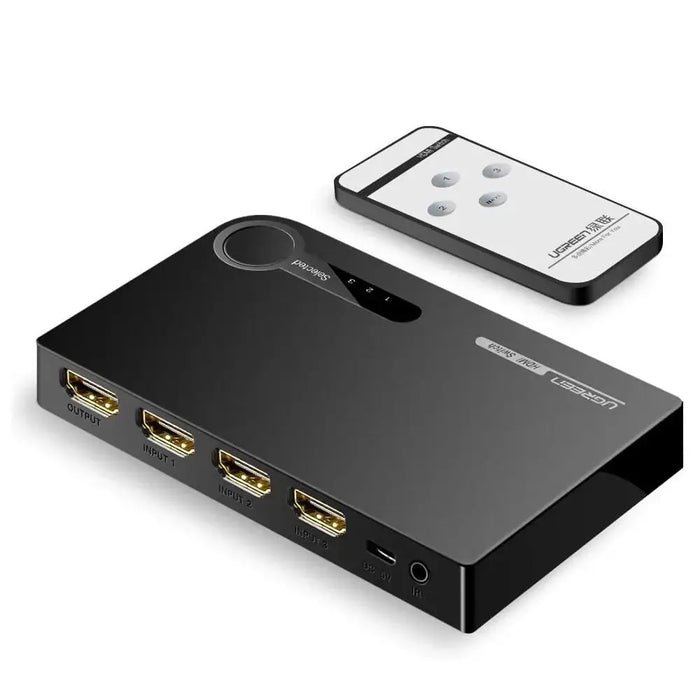 Ugreen switch splitter switch HDMI - 3x HDMI 3D 4K 7.5 Gbps 36 bit per channel black (40234) - KVM switches<<<HurtelXML