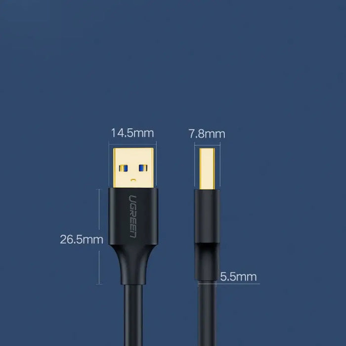 Ugreen US128 10371 USB-A 3.0 / USB-A 3.0 5Gb/s cable 2m - black - Cell phone cables<<<HurtelXML
