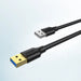 Ugreen US128 90576 USB-A 3.0 / USB-A 3.0 5Gb/s cable 3m - black - Cell phone cables<<<HurtelXML