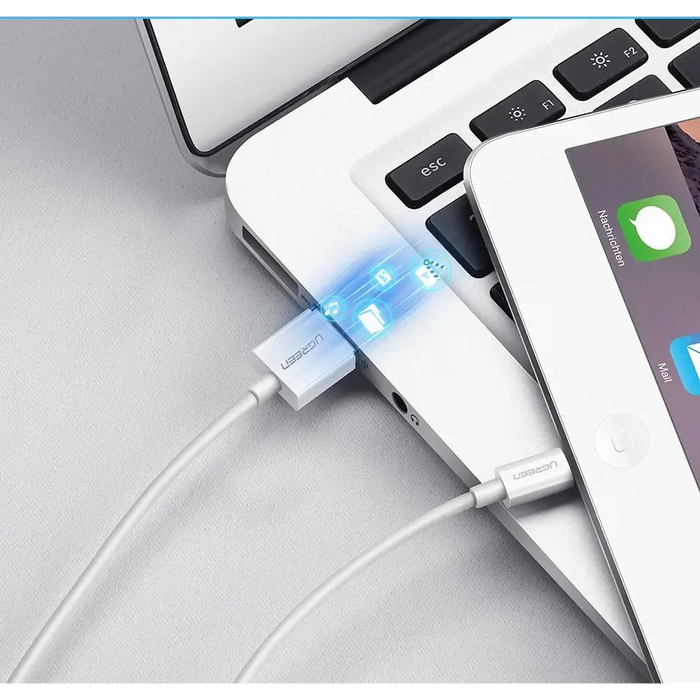 Ugreen US155 20728 USB-A / Lightning MFi 2.4A cable 1m - white - Cell phone cables<<<HurtelXML&&&Кабели за мобилни