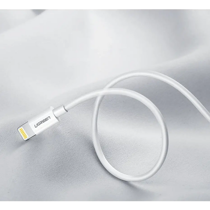 Ugreen US155 20728 USB-A / Lightning MFi 2.4A cable 1m - white - Cell phone cables<<<HurtelXML&&&Кабели за мобилни