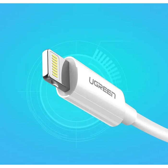 Ugreen US155 20728 USB-A / Lightning MFi 2.4A cable 1m - white - Cell phone cables<<<HurtelXML&&&Кабели за мобилни