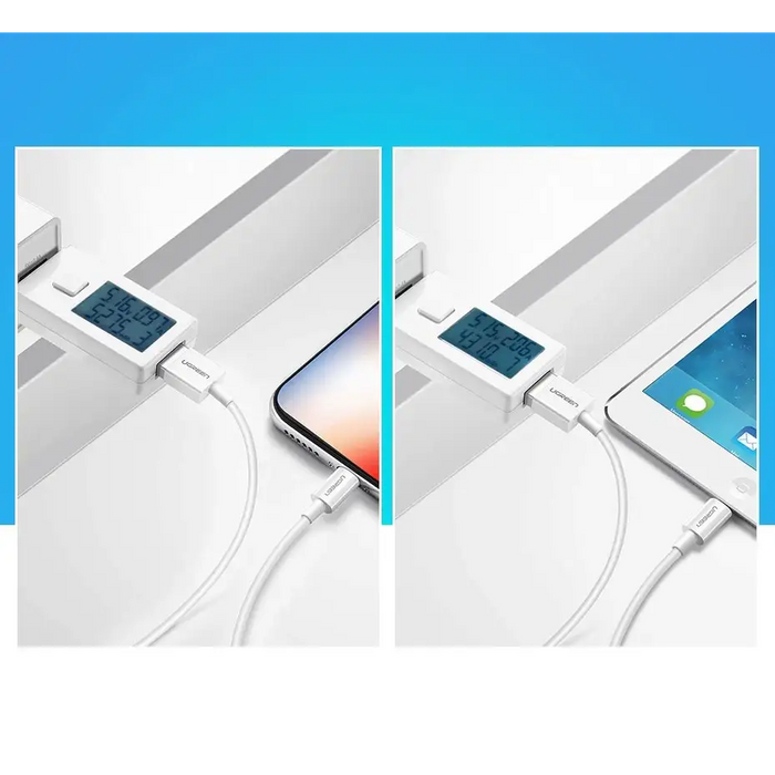 Ugreen US155 20728 USB-A / Lightning MFi 2.4A cable 1m - white - Cell phone cables<<<HurtelXML&&&Кабели за мобилни